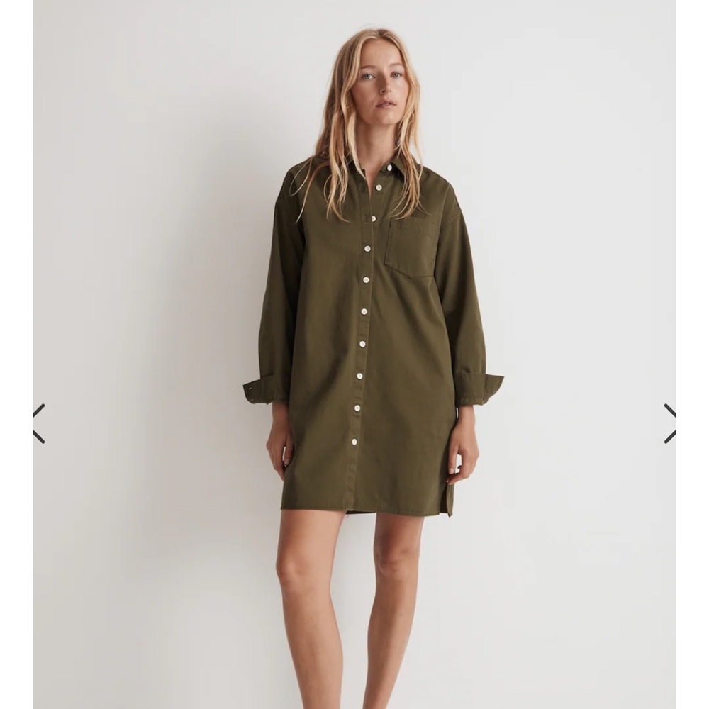 Madewell Mini Shirtdress in (re)generative chino
